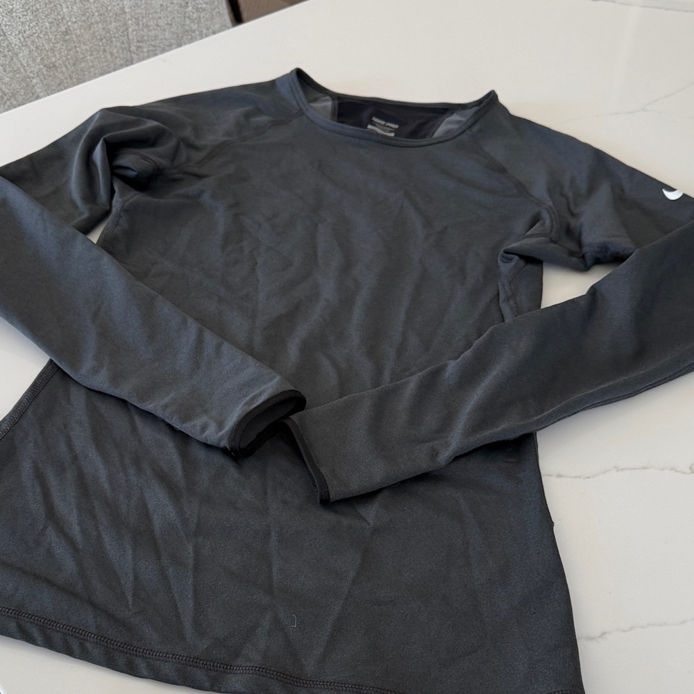 Nike Pro Gray/Black Long Sleeve Shirt